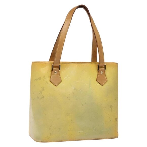 LOUIS VUITTON Monogram Vernis Houston Hand Bag Gris M91053 LV Auth 118524 - Picture 1 of 16